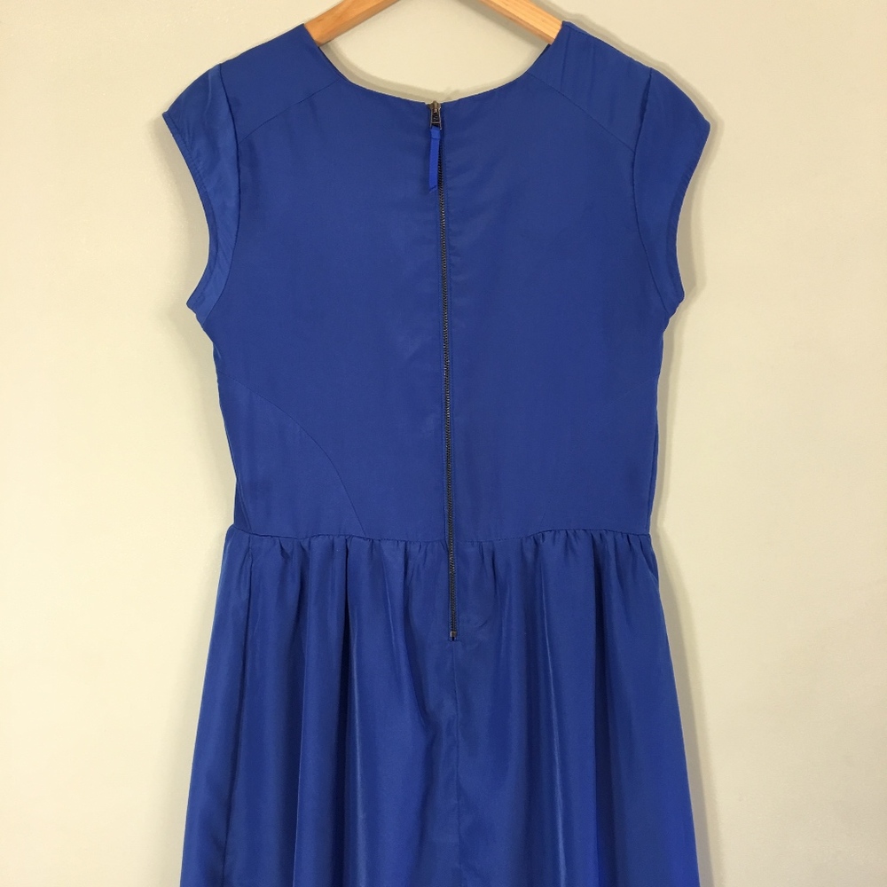 Mossimo Blue Dress with Back Zipper Detail in S